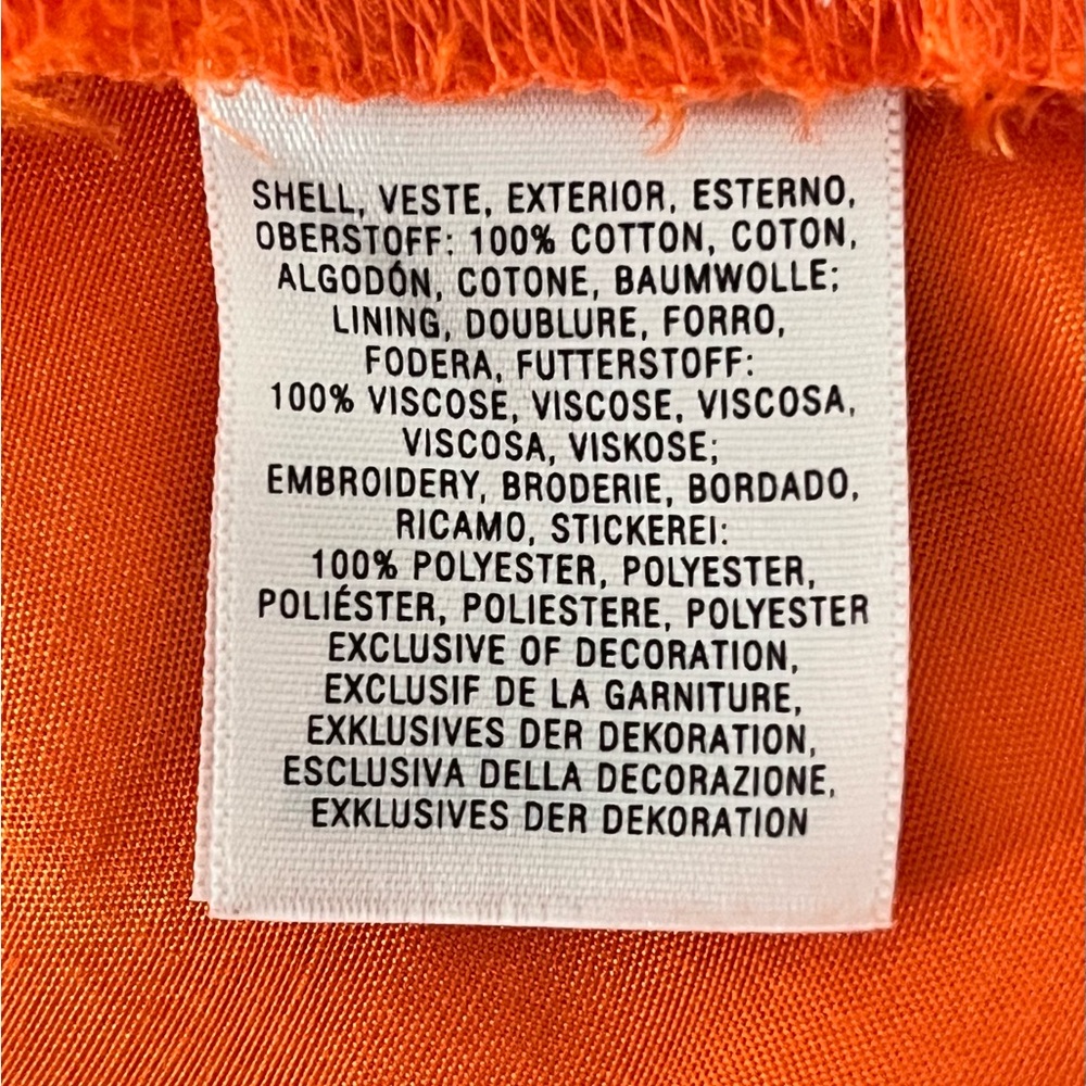 Anthropologie Moulinette Soeurs Orange Cream embroidered Sundress Sleeveless 6 - Picture 8 of 11